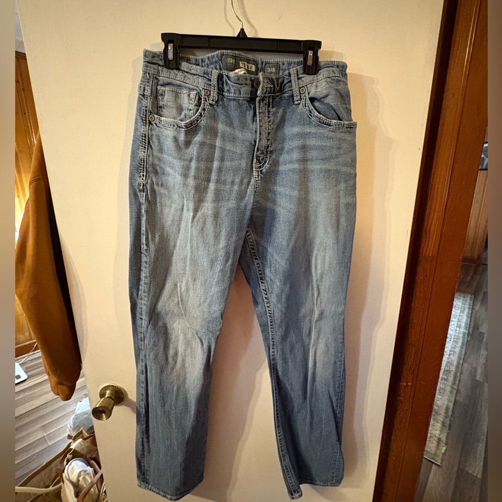 Men Buckle Jeans
